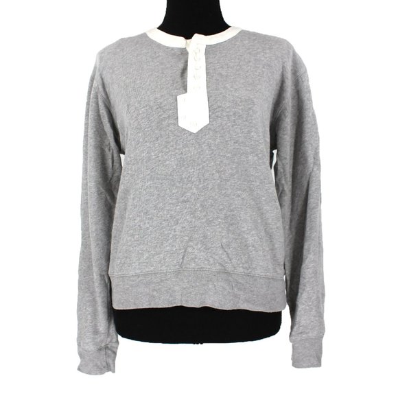 Zadig & Voltaire Watson Friends Cotton Blend Sweatshirt Grey White Trim X-Small - Picture 1 of 8